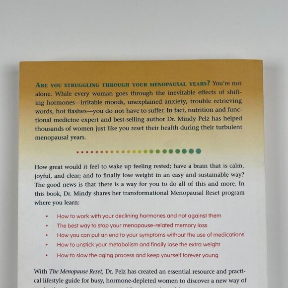 📚 3/$25 The Menopause Reset by Dr. Mindy Pelz | Paperback - Picture 5 of 7